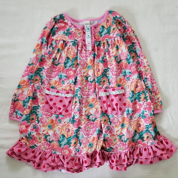 Matilda Jane Other - Matilda Jane Floral Polka Dot Pink Kids Nightgown Dress Pajamas PJs Kids 6